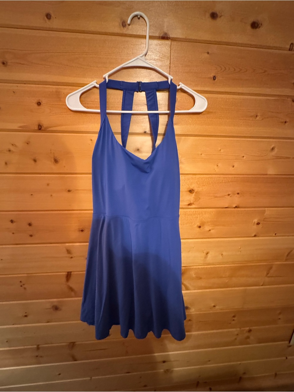 HALARA Royal Blue Strappy Backless Skater Dress